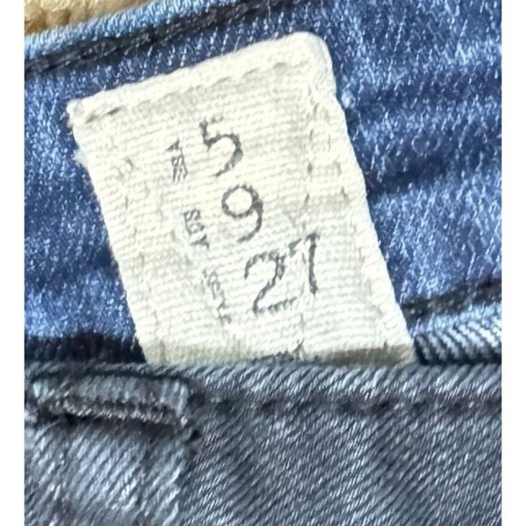 Volcom Low Rise Pistol Pants Jeans 2 Toned Size 5 Black Blue Womens Stretch - Picture 2 of 5